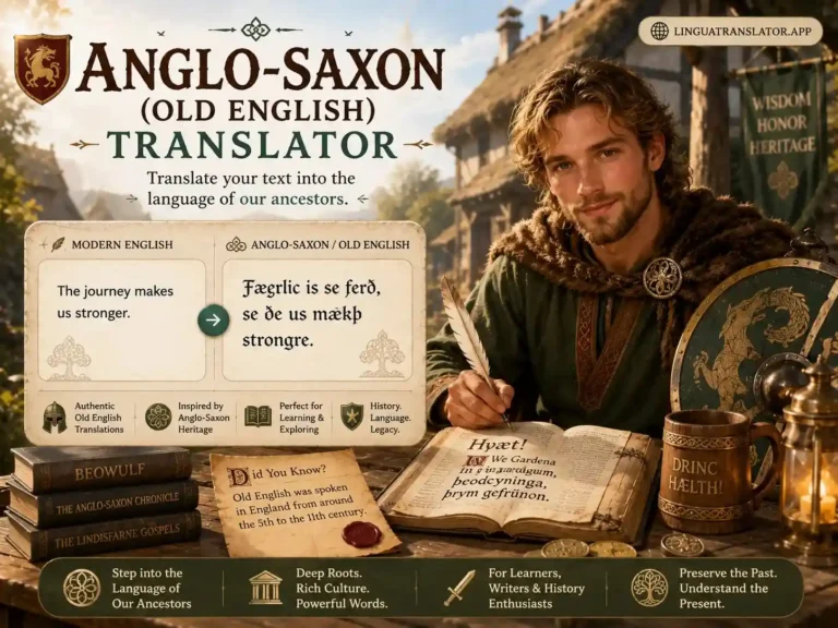 Anglo-Saxon Translator – Convert Text Into Authentic Old English