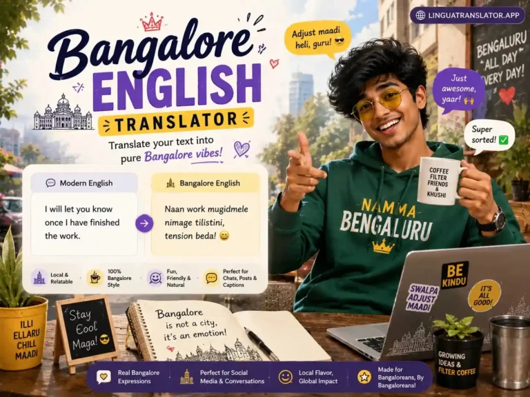 Bangalore English Translator – Speak Like a True Bangalorean